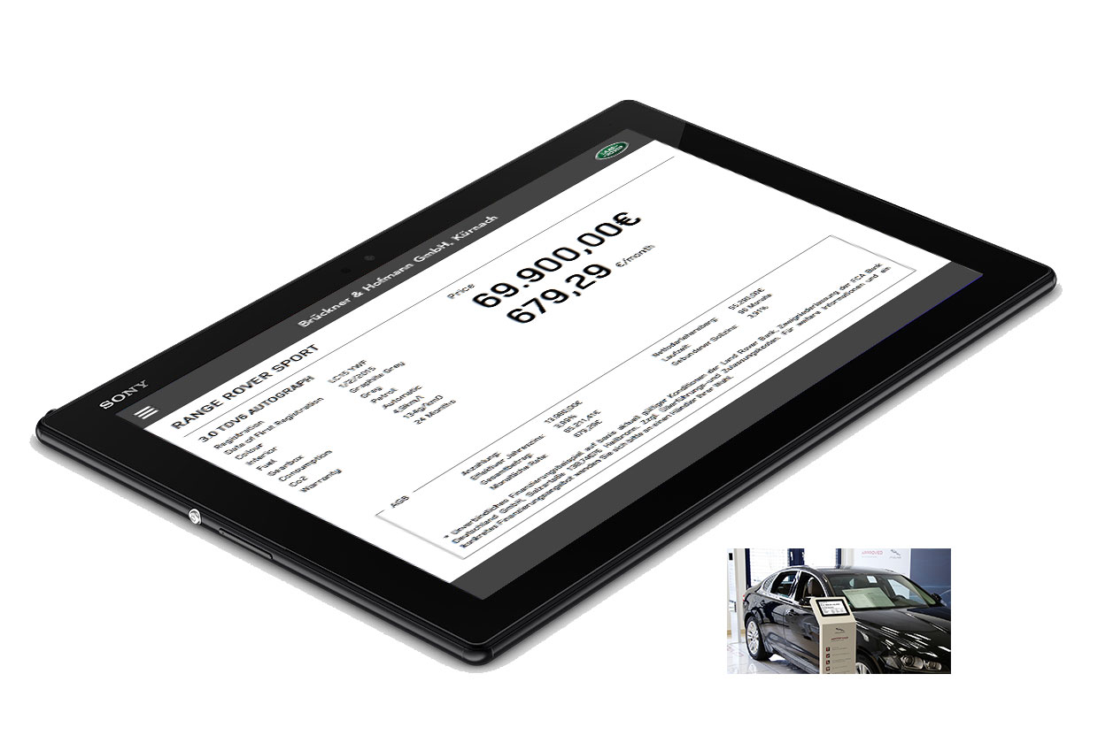 Portal used car display silent salesman manufacturer stock approved programme